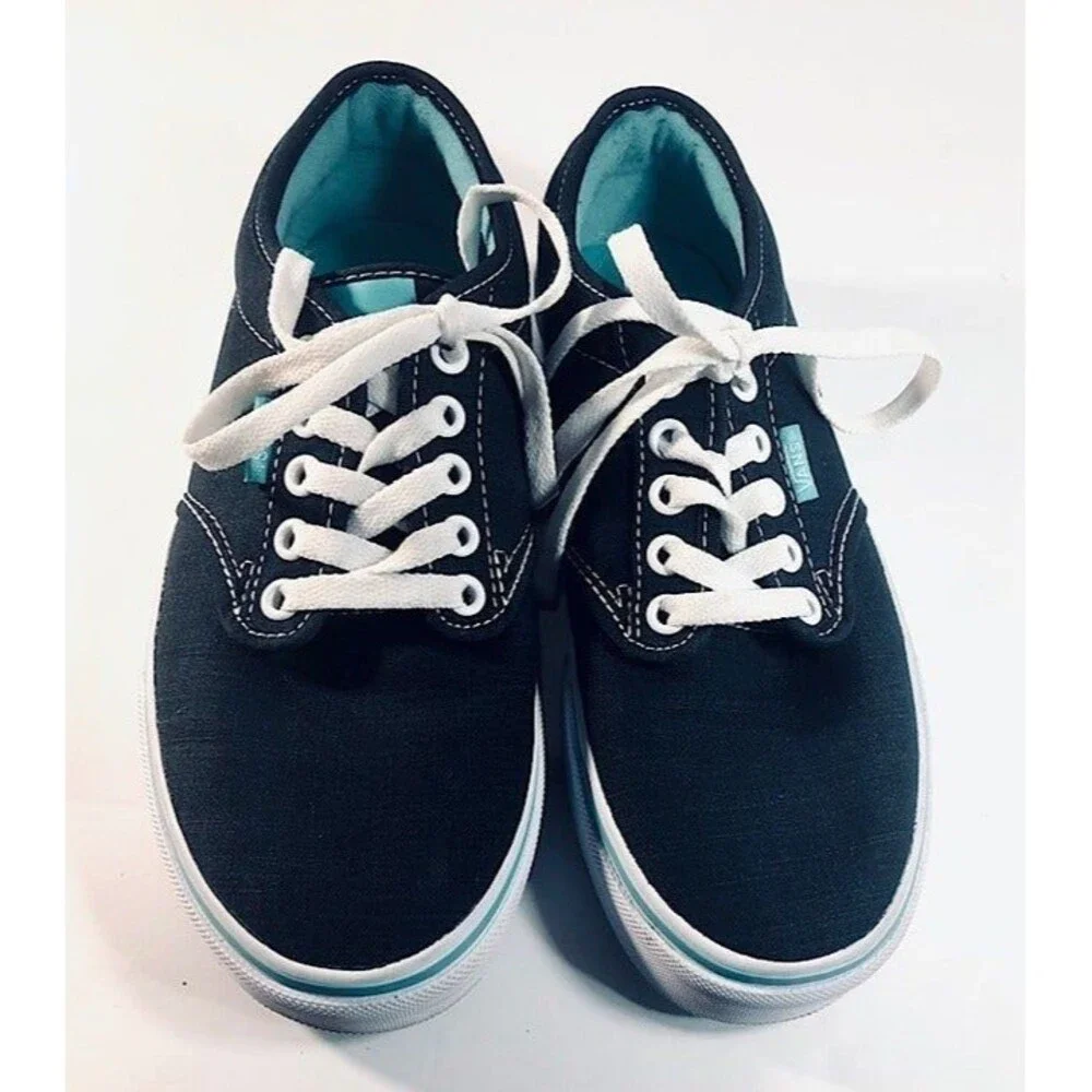 VANS Dark Blue,Aqua lined Double Layer Sneakers Women's Size 7